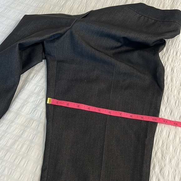 Tahari Womens Wide Leg High Waisted Trousers Charcoal Gray Career Pants Size 10 - Picture 9 of 15